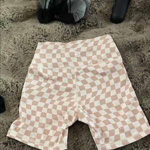 WILO Pink Checkered Women's Athletic Shorts